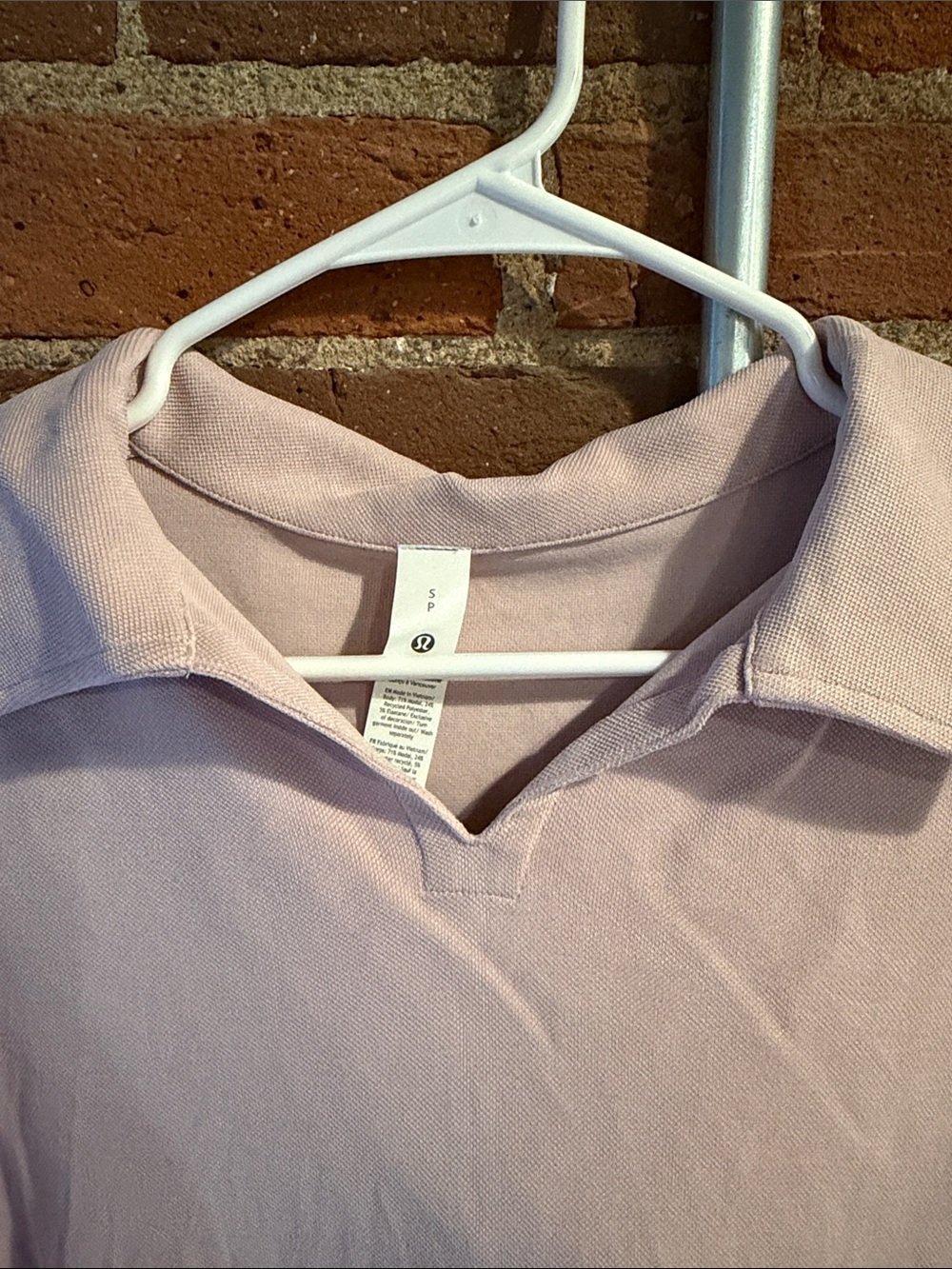 lululemon Light Mauve Polo Collar Long-Sleeve Top - Picture 4 of 5